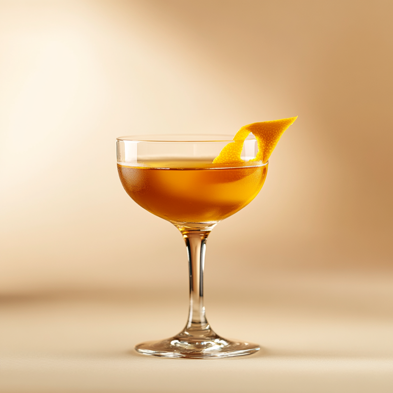 A photo of the Ford Cocktail cocktail containing Hayman's Old Tom Gin, Noilly Prat Dry Vermouth, Bénédictine D.O.M. Liqueur, Angostura Orange Bitters in a Coupe.
