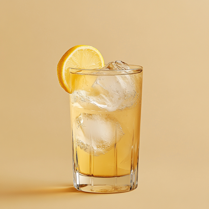 A photo of the Presbyterian cocktail containing Compass Box Great King Street Artist's Blend Scotch, Club soda, Ginger ale in a Collins.