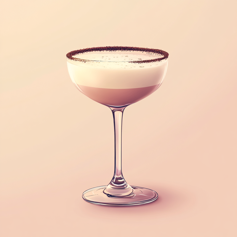 A photo of the Pepin Rivero Special cocktail containing Beefeater London Dry Gin, Marie Brizard Crème de Cacao White, Milk in a Coupe.