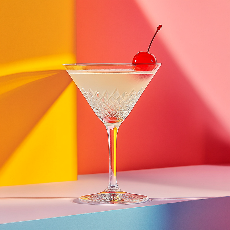 A photo of the Silver Martini cocktail containing Beefeater London Dry Gin, Noilly Prat Dry Vermouth, Luxardo Maraschino Liqueur, Angostura Orange Bitters in a Martini.