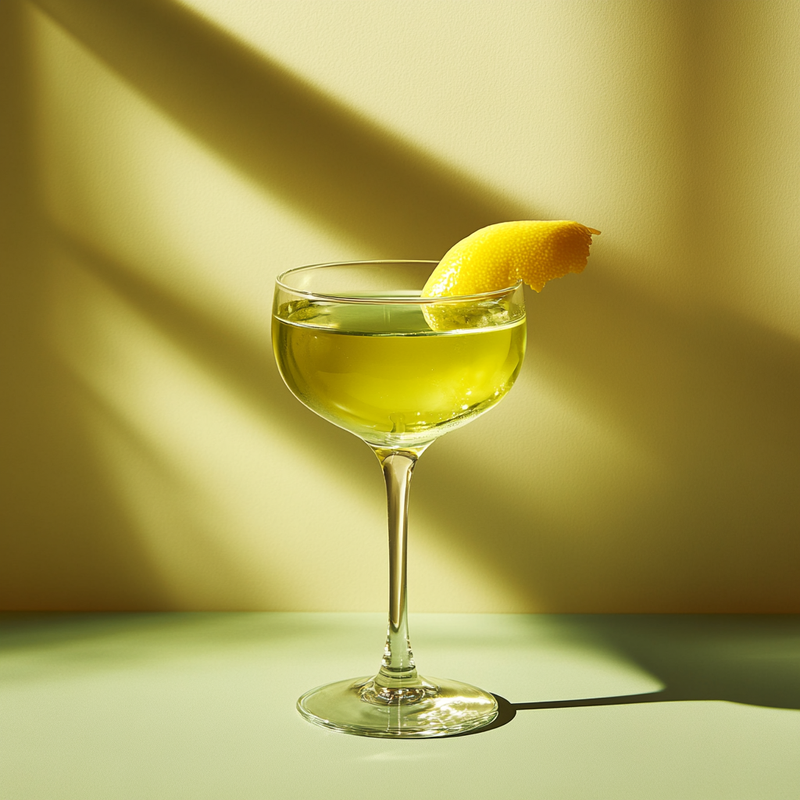 A photo of the Mystic Highlander cocktail containing Beefeater London Dry Gin, Luxardo Maraschino Liqueur, Chartreuse Green, Ardbeg 10 Year Islay Single Malt Scotch, Freshly squeezed lemon juice in a Coupe.