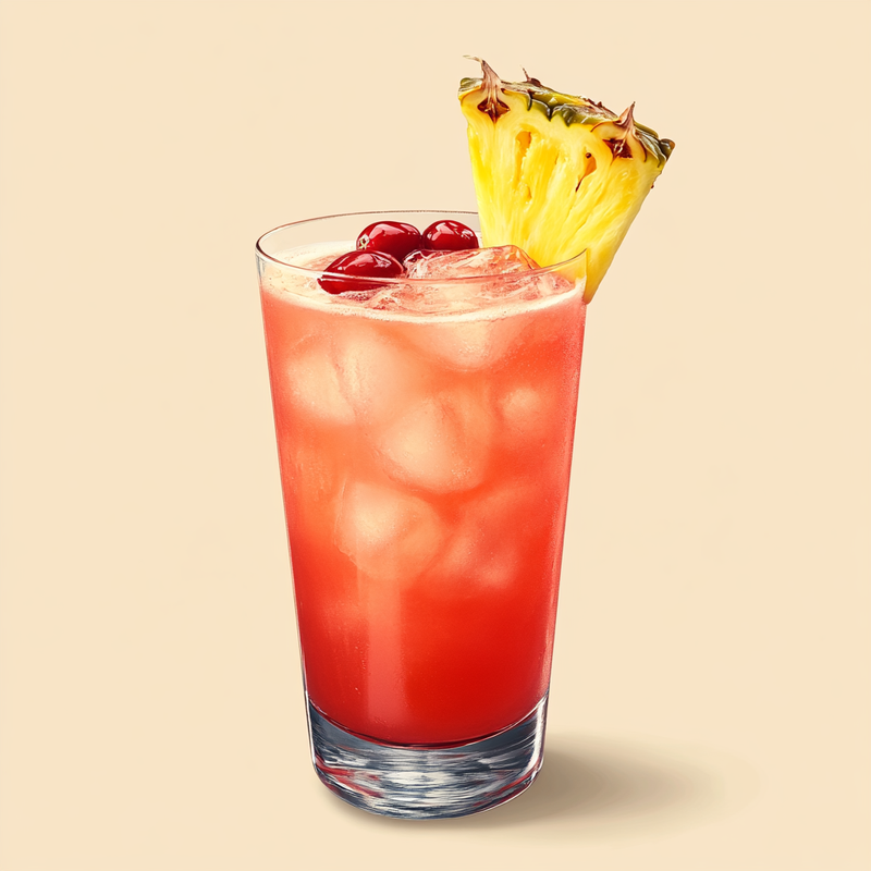 A photo of the Bay Breeze cocktail containing Ketel One Vodka, Cranberry juice, Fresh pressed pineapple juice in a Collins.