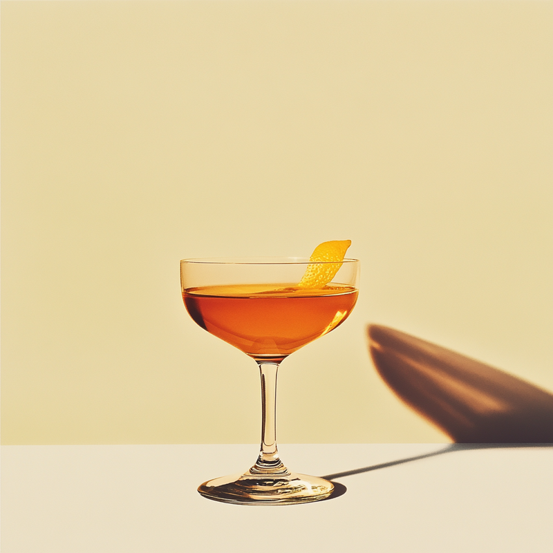 A photo of the Nelson's Blood Cocktail cocktail containing Hennessy V.S. Cognac, Fonseca Bin #27 Port Wine in a Coupe.