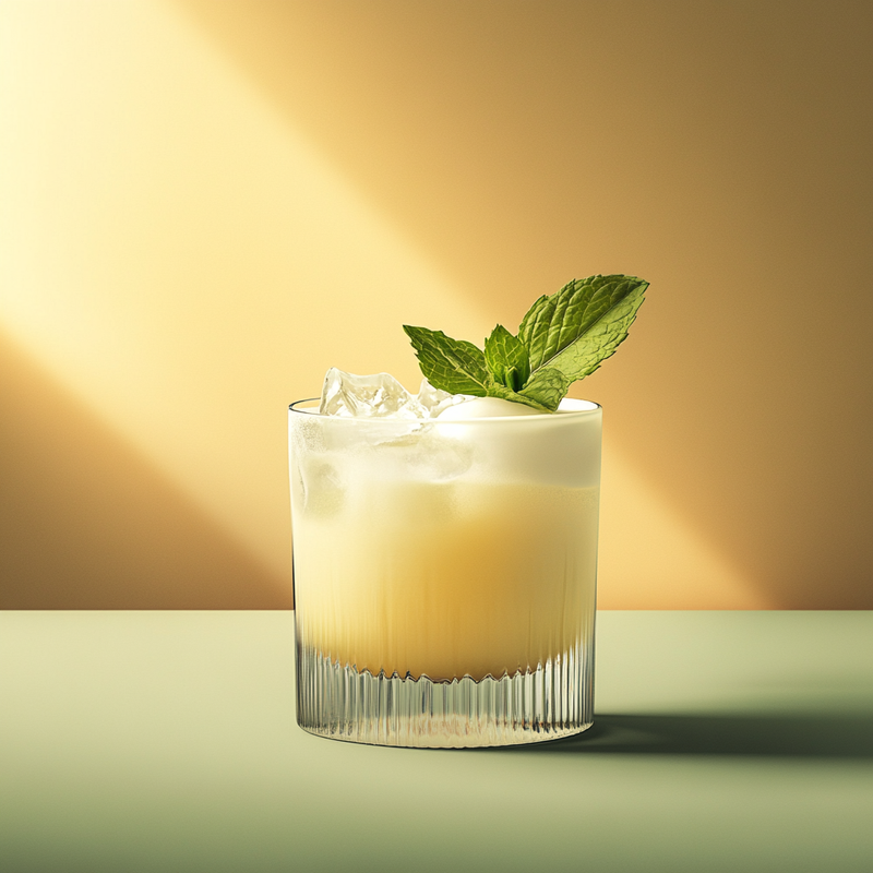 A photo of the Absinthe Suisesse cocktail containing Pernod Absinthe, Giffard Orgeat Syrup, Fee Brothers Fee Foam Egg White Alternative, Milk, Single cream / half-and-half in a Old-Fashioned.