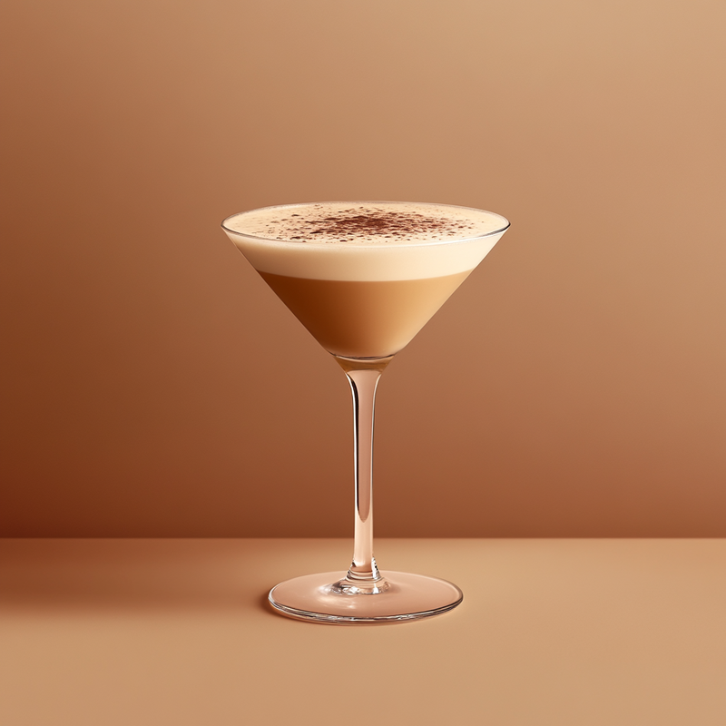 A photo of the Toasted Almond cocktail containing Ketel One Vodka, Luxardo Amaretto di Saschira Liqueur, Mr Black Cold Brew Coffee Liqueur, Single cream / half-and-half, Milk in a Martini.