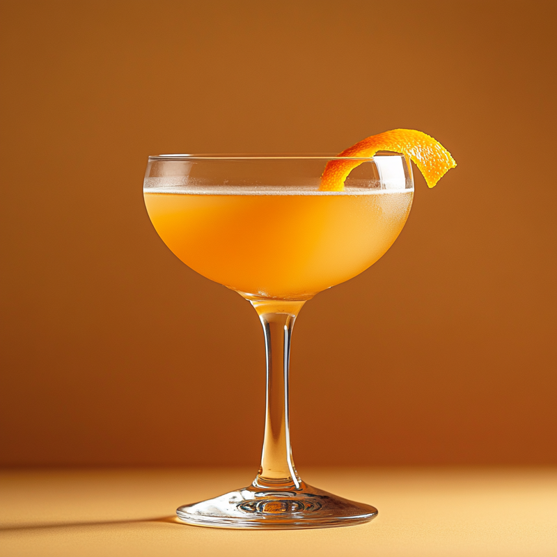 A photo of the Fur Collar cocktail containing Ketel One Vodka, Giffard Abricot Du Roussillon, Freshly squeezed orange juice in a Coupe.
