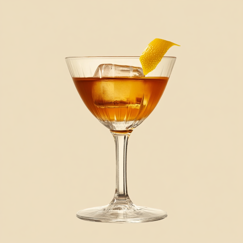 A photo of the Rosita cocktail containing Milagro Reposado Tequila, Campari Aperitivo, Noilly Prat Dry Vermouth, Martini & Rossi Rosso Sweet Vermouth, Angostura Aromatic Bitters in a Old-Fashioned.
