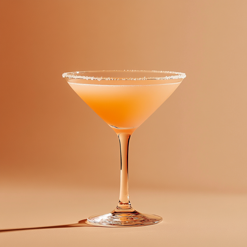 A photo of the Salty Dog cocktail containing Ketel One Vodka, Luxardo Maraschino Liqueur, Freshly squeezed pink grapefruit juice in a Martini.
