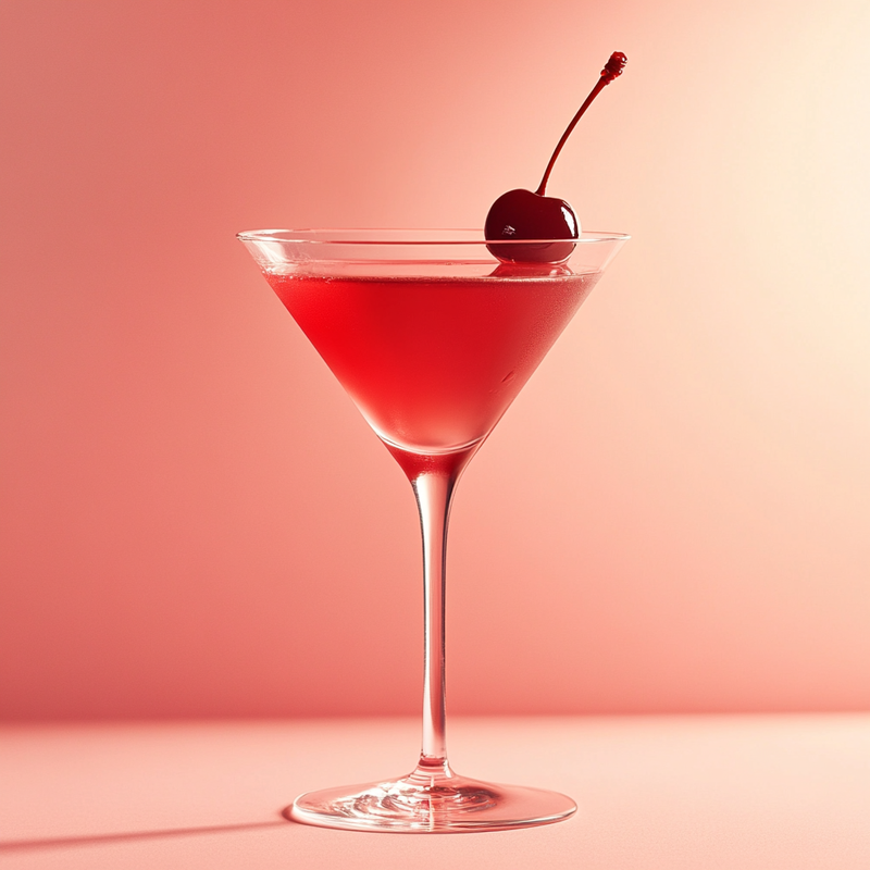 A photo of the Roselyn Martini cocktail containing Beefeater London Dry Gin, Noilly Prat Dry Vermouth, Liber & Co. Real Grenadine in a Martini.