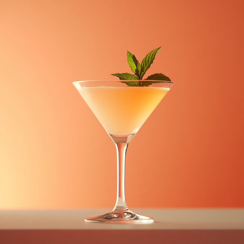 A photo of the Seventh Heaven cocktail containing Beefeater London Dry Gin, Luxardo Maraschino Liqueur, Freshly squeezed pink grapefruit juice in a Martini.
