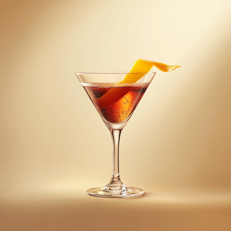 A photo of the Palmetto Cocktail cocktail containing Appleton Estate 8 Year Old Reserve Rum, Martini & Rossi Rosso Sweet Vermouth, Angostura Orange Bitters in a Martini.