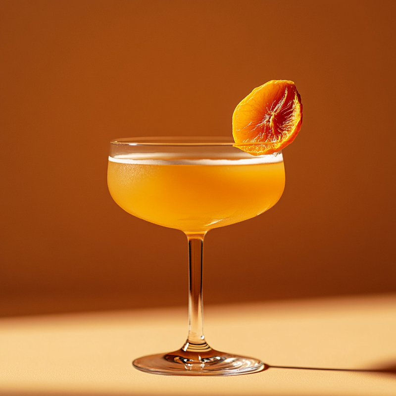 A photo of the Apricot Sourball cocktail containing Savage & Cooke Cask Finished Bourbon, Suze Aperitif, Giffard Abricot Du Roussillon, Freshly squeezed lemon juice in a Coupe.