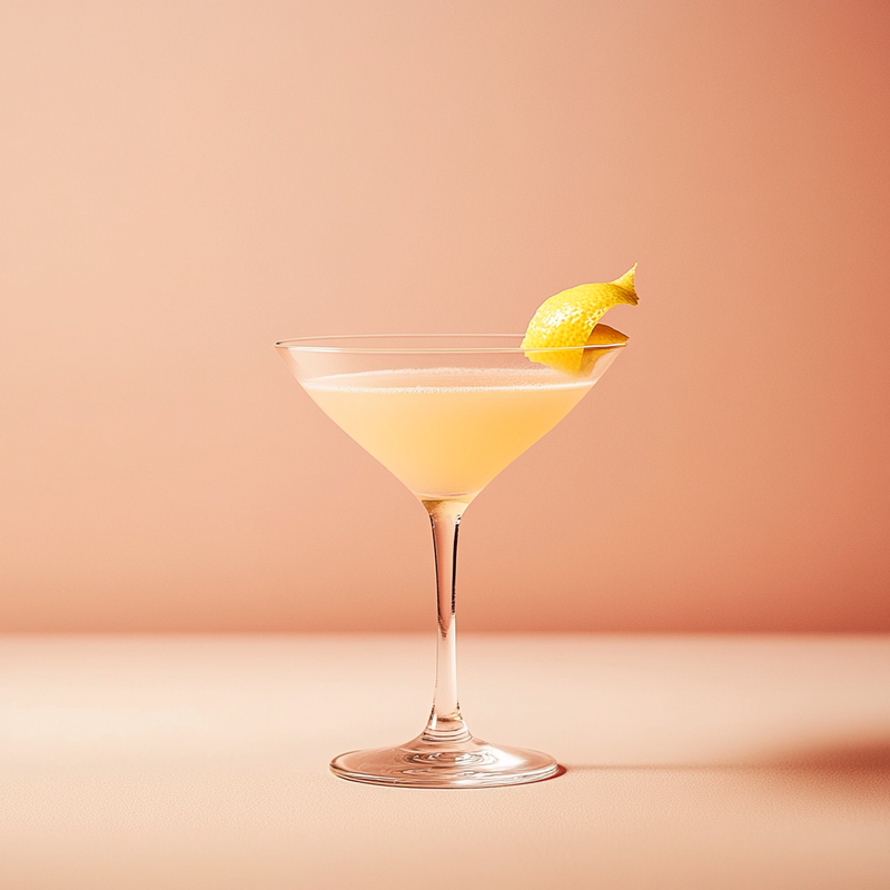 A photo of the Three Miler cocktail containing Hennessy V.S. Cognac, Planteray 3 Stars White Rum, Liber & Co. Real Grenadine, Freshly squeezed lemon juice in a Martini.