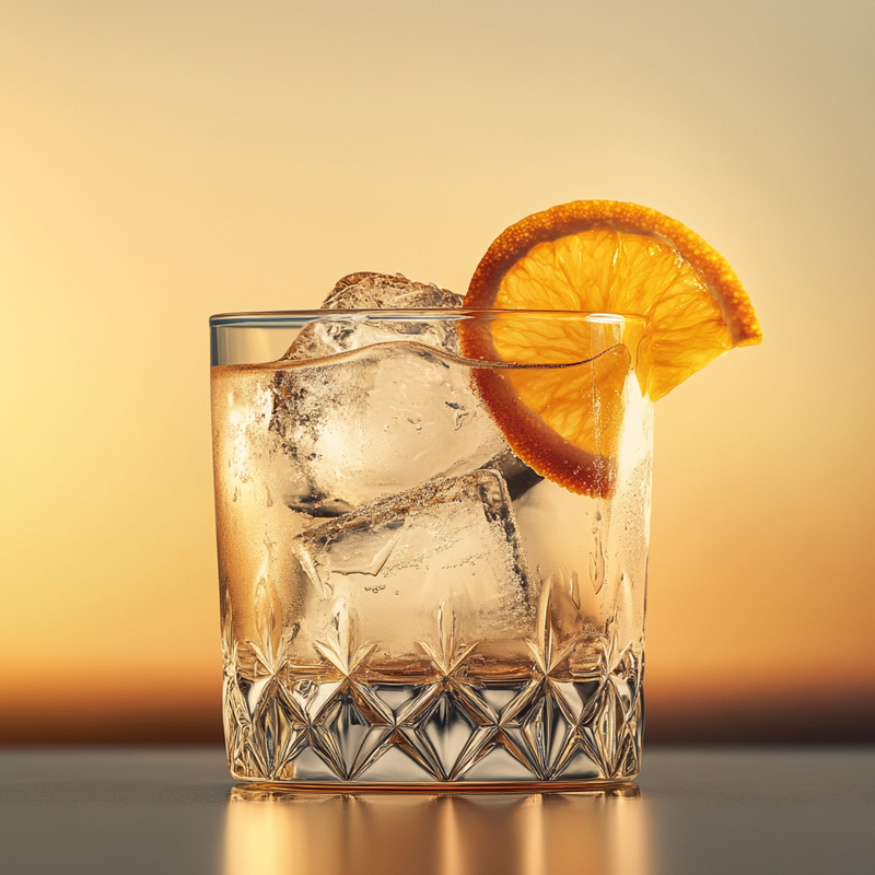 A photo of the White Negroni Twist cocktail containing Beefeater London Dry Gin, Luxardo Bitter Bianco Liqueur, Dolin Blanc Vermouth in a Old-Fashioned.