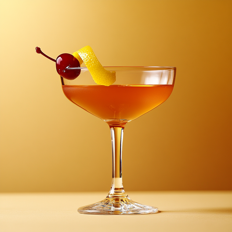 A photo of the Bourbon Bramble Charm cocktail containing Savage & Cooke Cask Finished Bourbon, Don Q Oak Barrel Spiced Rum, Luxardo Amaretto di Saschira Liqueur, Freshly squeezed lemon juice, Cranberry juice in a Coupe.