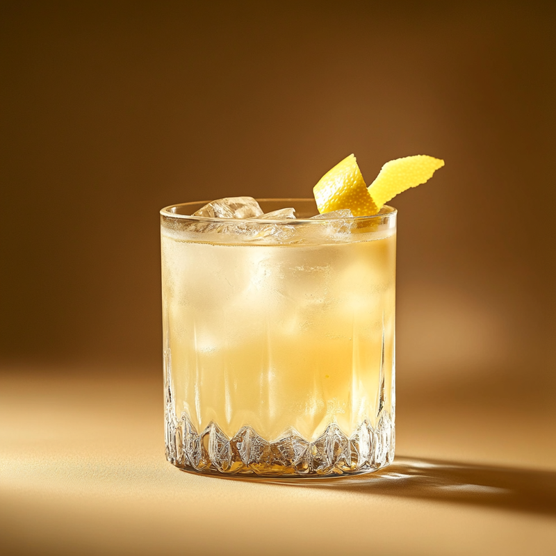 A photo of the Islay Bloom Sour cocktail containing Ardbeg 10 Year Islay Single Malt Scotch, St-Germain Elderflower Liqueur, Freshly squeezed lemon juice, Fee Brothers Fee Foam Egg White Alternative in a Old-Fashioned.