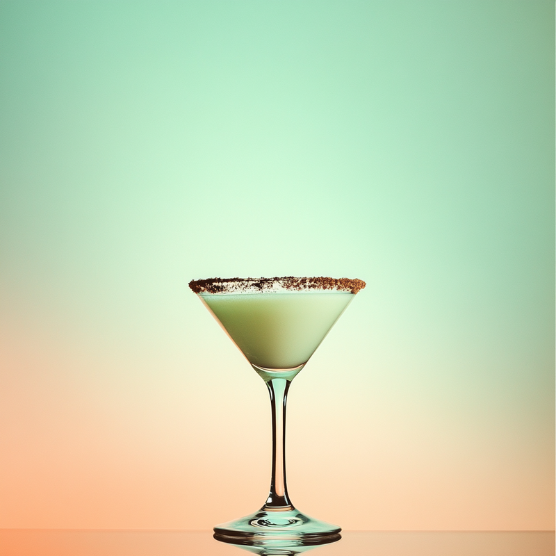 A photo of the Choco-Mintini cocktail containing Ketel One Vodka, Marie Brizard Crème de Cacao White, Tempus Fugit Crème De Menthe in a Martini.