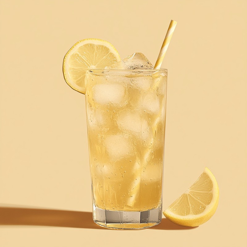 A photo of the Brandy Buck cocktail containing Hennessy V.S. Cognac, Grand Marnier, Freshly squeezed lemon juice, Ginger ale in a Collins.