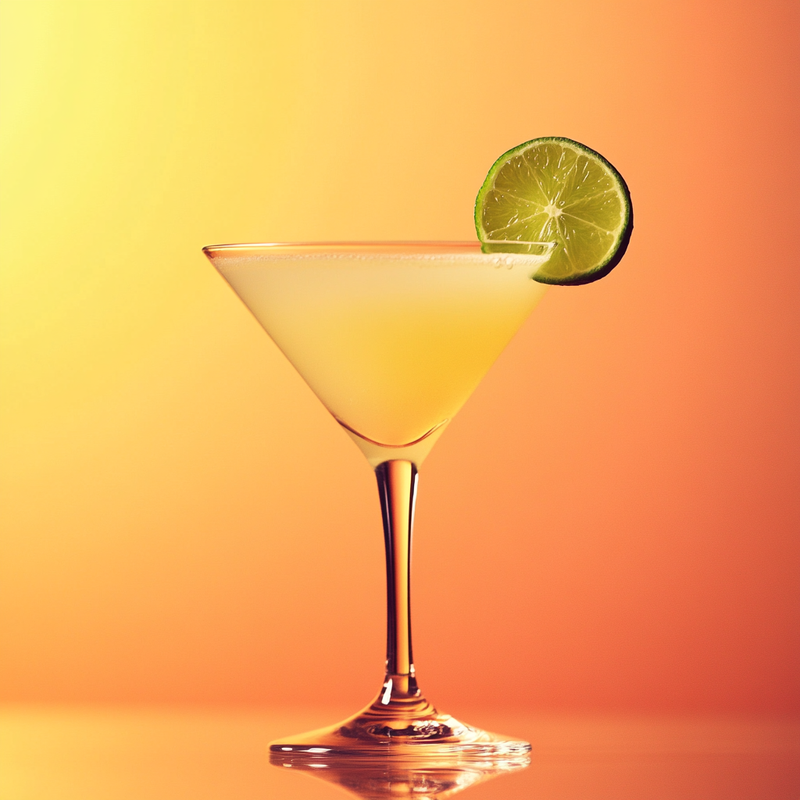 A photo of the Apricot Rum Breeze cocktail containing Flor de Caña 4 Year Old Añejo Oro Rum, Giffard Abricot Du Roussillon, Freshly squeezed lime juice, Chilled water (reduce if wet ice) in a Martini.