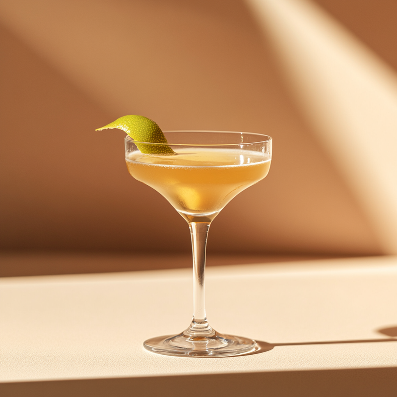 A photo of the Webster Martini cocktail containing Beefeater London Dry Gin, Giffard Abricot Du Roussillon, Noilly Prat Dry Vermouth, Freshly squeezed lime juice in a Martini.
