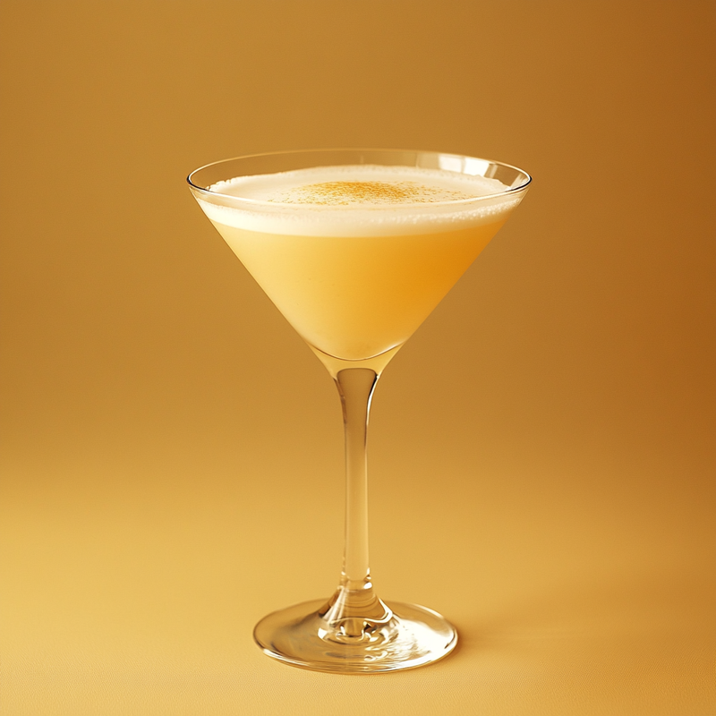 A photo of the White Cargo cocktail containing Beefeater London Dry Gin, Vanilla ice-cream, Chardonnay (Chablis) white wine in a Martini.