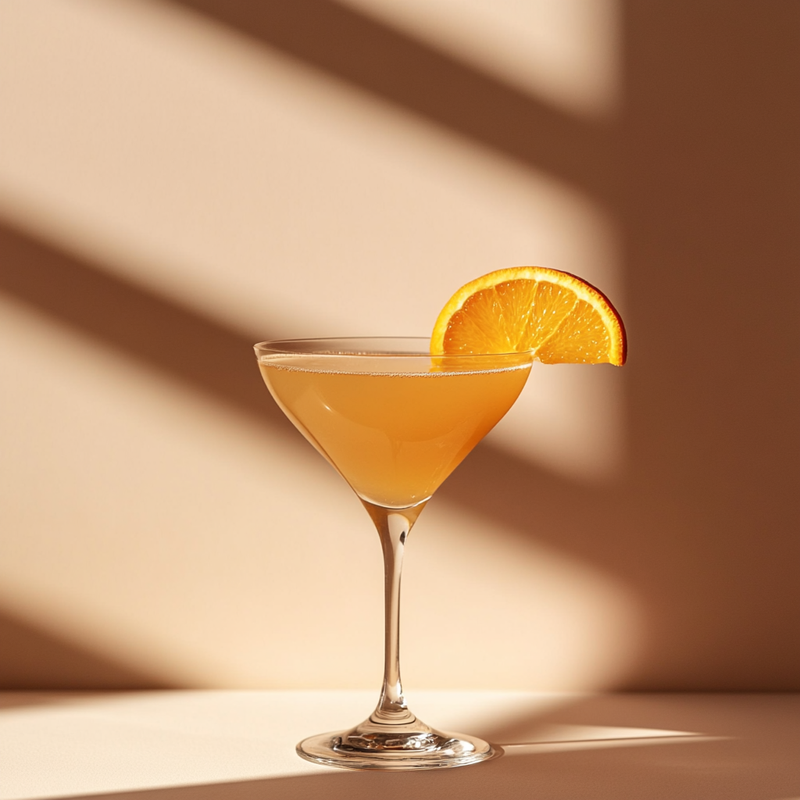 A photo of the Citrus Nouveau cocktail containing Hennessy V.S. Cognac, Giffard Triple Sec, Freshly squeezed orange juice, Freshly squeezed lime juice in a Martini.