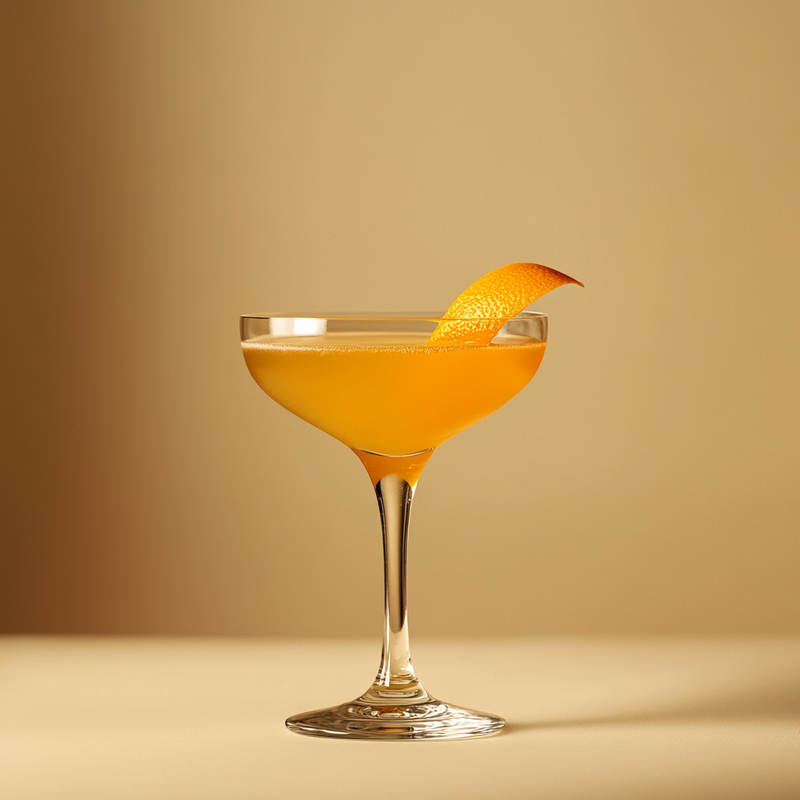 A photo of the Tango Cocktail cocktail containing Beefeater London Dry Gin, Pierre Ferrand Dry Curaçao, Martini & Rossi Rosso Sweet Vermouth, Noilly Prat Dry Vermouth, Freshly squeezed orange juice in a Coupe.