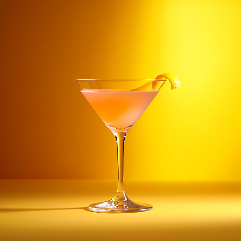 A photo of the Grapefruit Gimlet Gleam cocktail containing Beefeater London Dry Gin, Pallini Limoncello, Freshly squeezed pink grapefruit juice in a Martini.