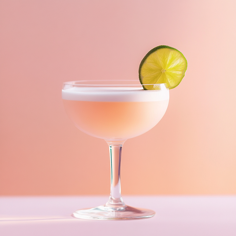 A photo of the Tequila Sunrise Sour cocktail containing Patron Silver Tequila, Freshly squeezed lime juice, Freshly squeezed lemon juice, Liber & Co. Real Grenadine, Giffard Orgeat Syrup, Fee Brothers Fee Foam Egg White Alternative in a Coupe.