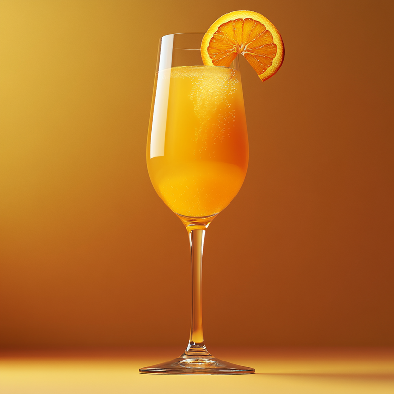 A photo of the Puccini cocktail containing Fresh mandarin, Mandarine Napoleon Liqueur, La Marca Prosecco in a Flute.