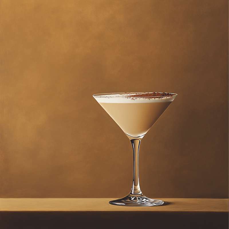A photo of the Choco-Cream Martini cocktail containing Ketel One Vodka, Marie Brizard Crème de Cacao White, Single cream / half-and-half, Milk in a Martini.