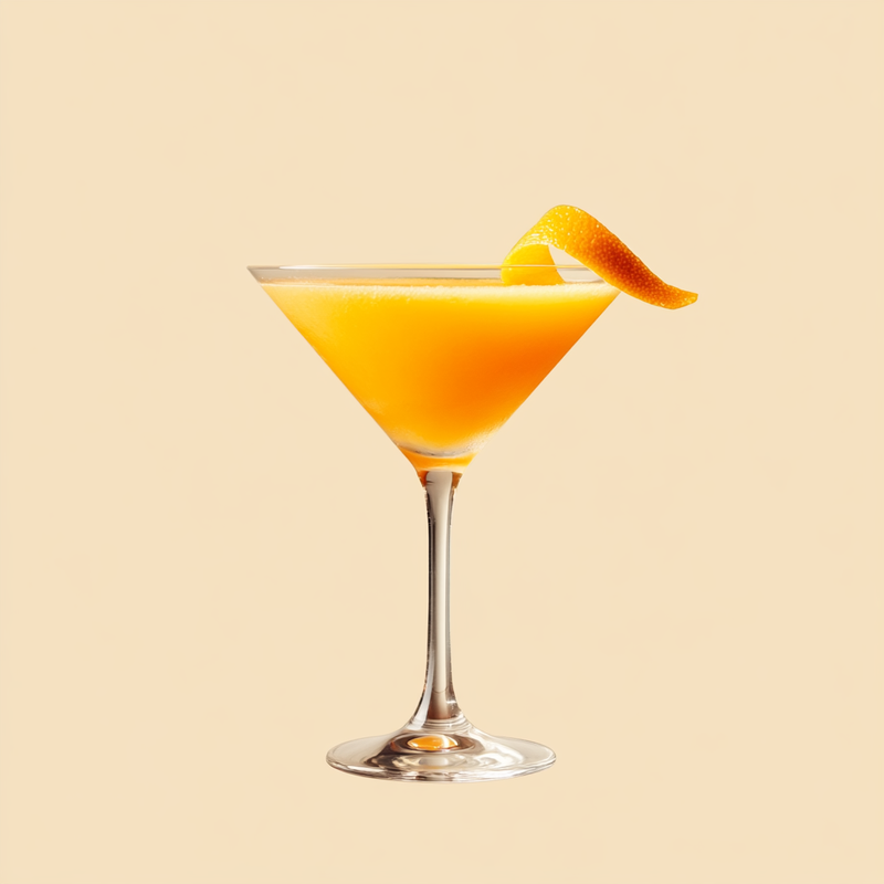 A photo of the Houla Houla Cocktail cocktail containing Beefeater London Dry Gin, Giffard Triple Sec, Freshly squeezed orange juice, Chilled water (reduce if wet ice) in a Martini.
