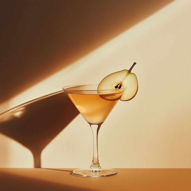 A photo of the Southern Orchard Martini cocktail containing Savage & Cooke Cask Finished Bourbon, Rothman & Winter Orchard Pear Liqueur, Pressed pear juice, Pressed apple juice in a Martini.