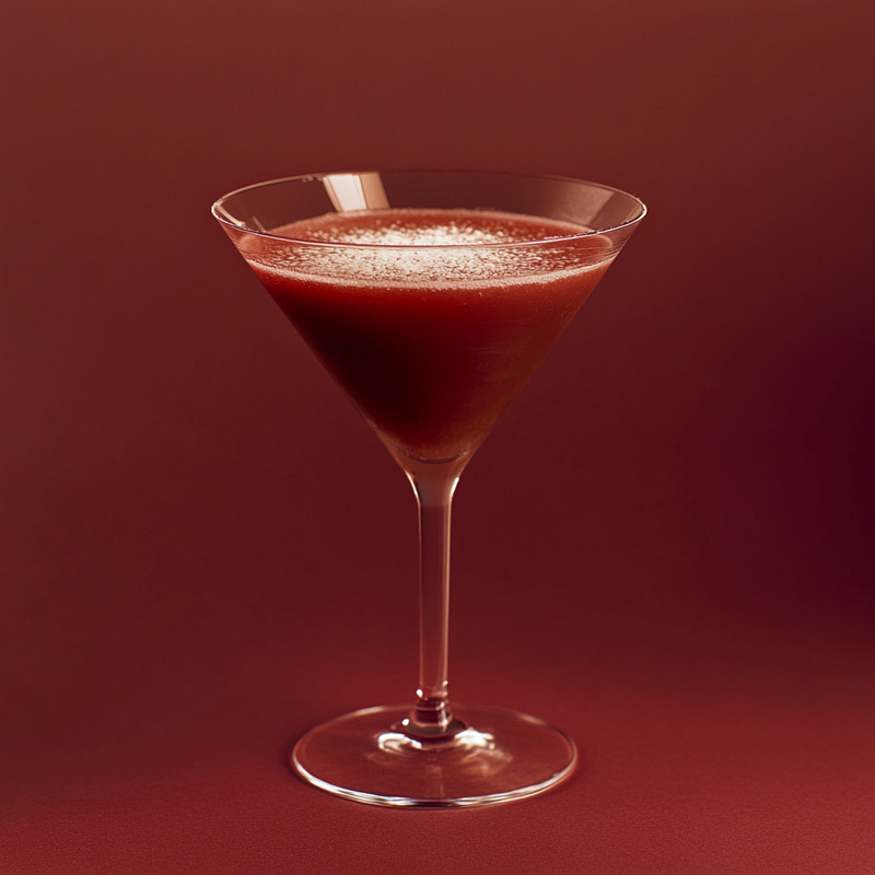 A photo of the Barolo Bliss Martini cocktail containing Ketel One Vodka, Barolo wine, Giffard Crème de Cacao Liqueur in a Martini.