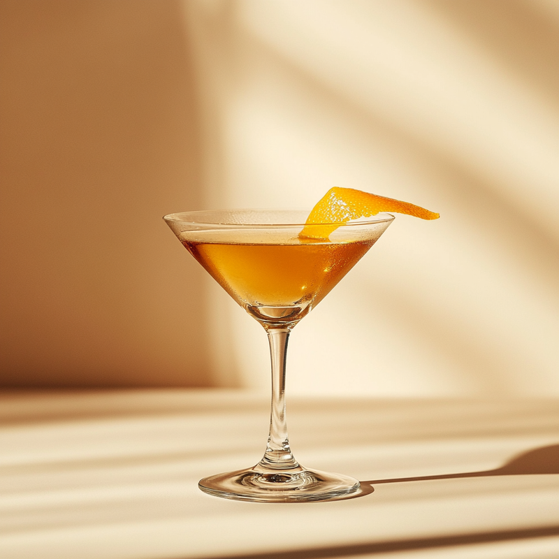 A photo of the Snyder Martini cocktail containing Beefeater London Dry Gin, Noilly Prat Dry Vermouth, Grand Marnier in a Martini.