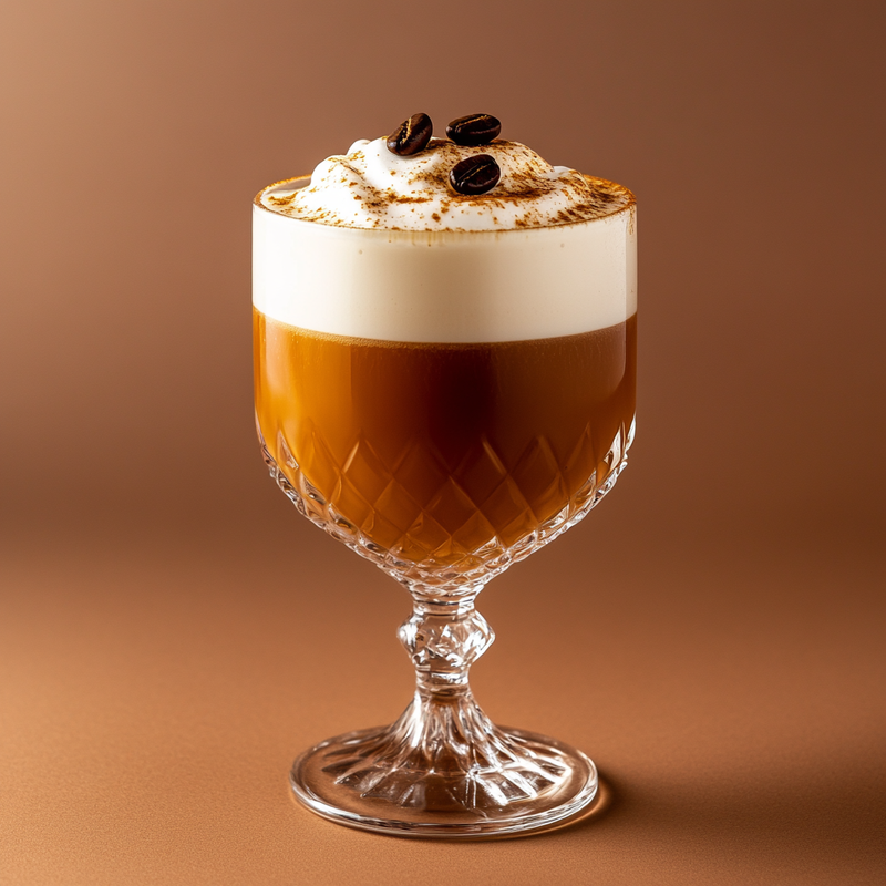 A photo of the Irish Coffee cocktail containing Jameson Irish Whiskey, Liber & Co. Demerara Gum Syrup, Filter coffee (hot), Single cream / half-and-half in a Toddy.