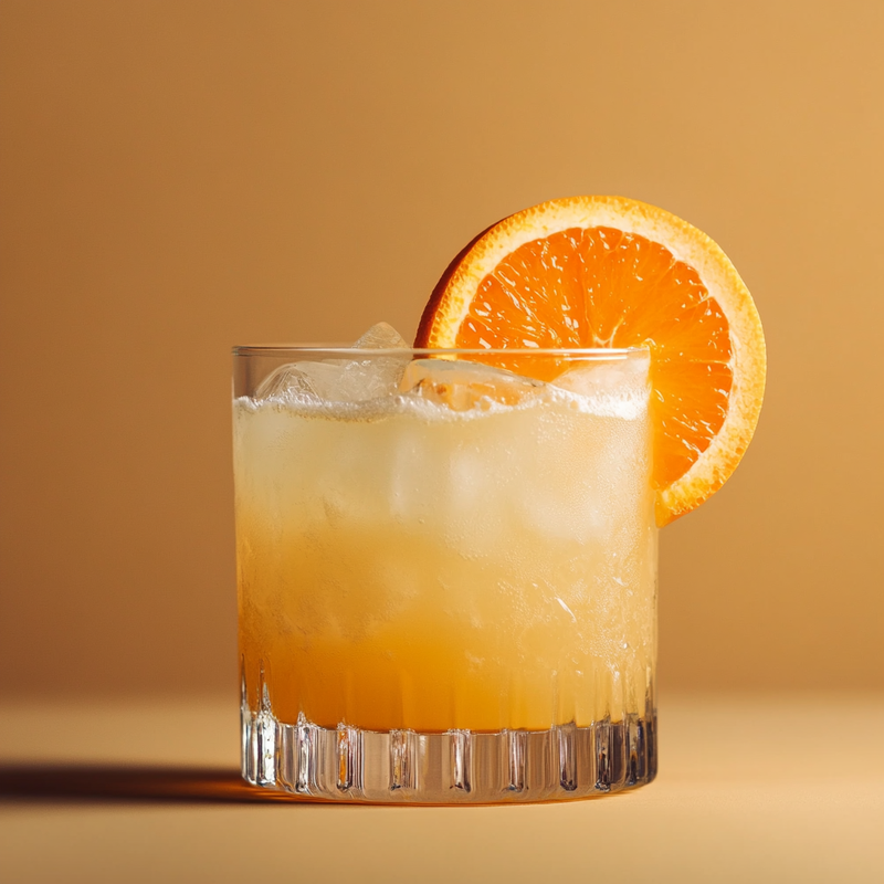 A photo of the Peachy Keen Screwdriver cocktail containing Ketel One Vodka, Rothman & Winter Orchard Peach Liqueur, Freshly squeezed orange juice in a Old-Fashioned.