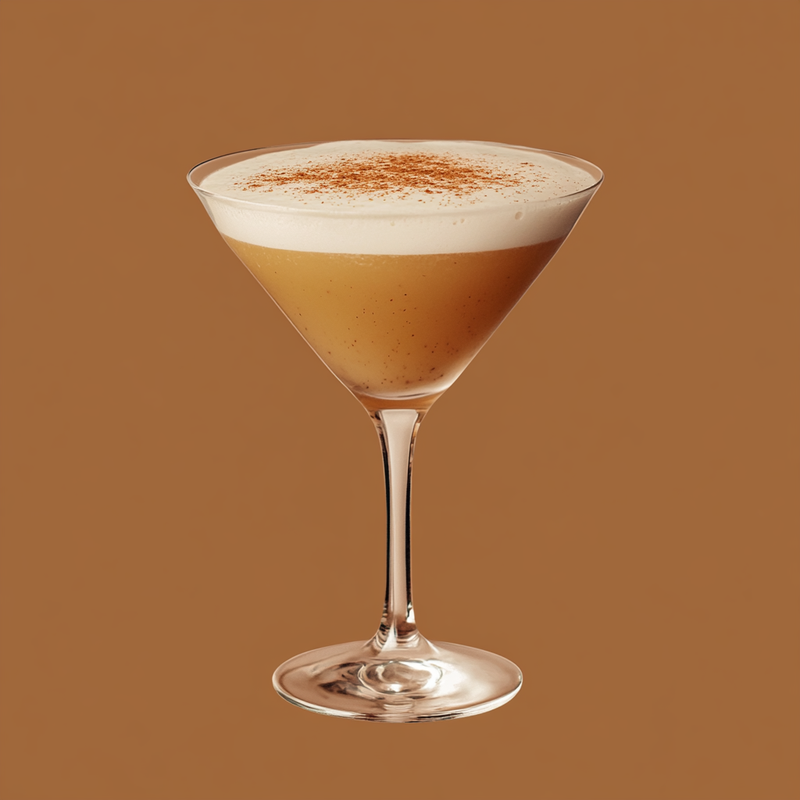A photo of the Mincemeat Delight cocktail containing Appleton Estate 8 Year Old Reserve Rum, Robertson's mincemeat, Pressed apple juice, Single cream / half-and-half in a Martini.