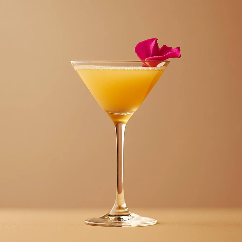 A photo of the Mustard Breeze cocktail containing Appleton Estate 8 Year Old Reserve Rum, Fresh pressed pineapple juice, Freshly squeezed lemon juice, Honey water (1:1), Dijon Mustard, Angostura Aromatic Bitters in a Martini.