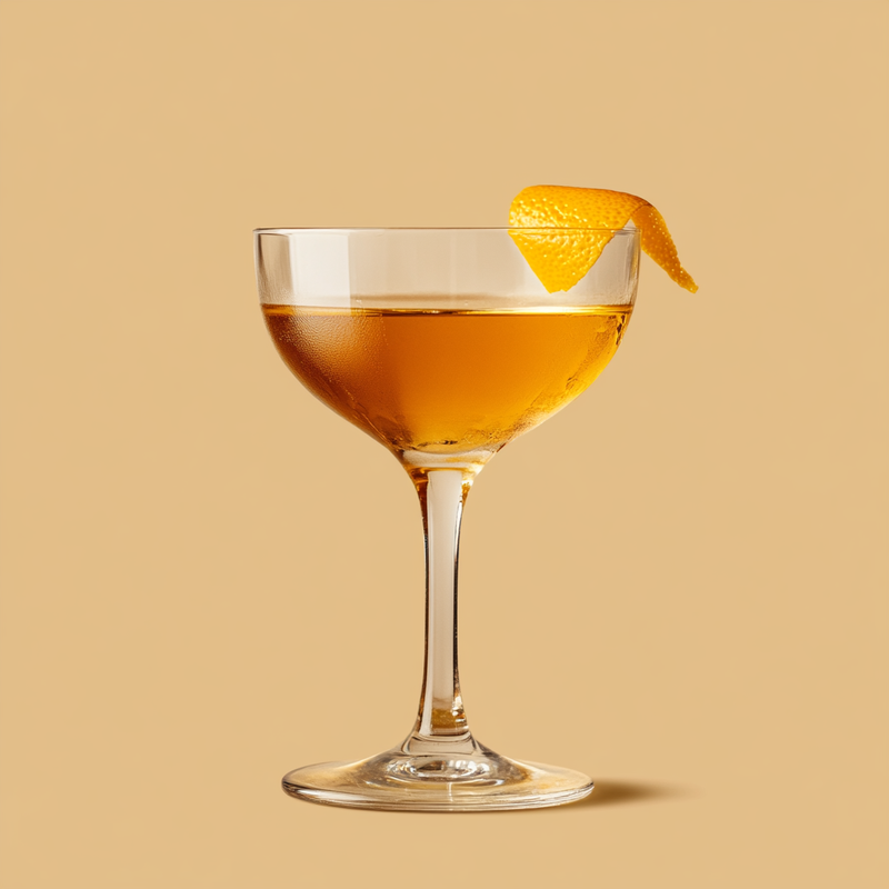 A photo of the Tussetto cocktail containing Beefeater London Dry Gin, Valdespino Inocente Fino Sherry, Angostura Orange Bitters in a Coupe.