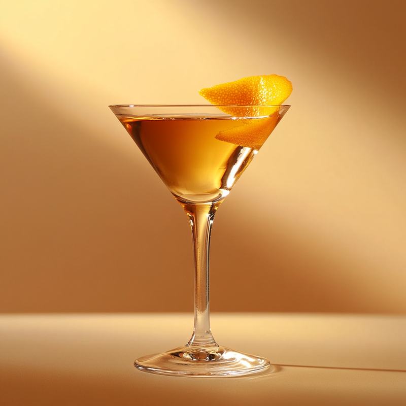 A photo of the Benedictine Breeze Martini cocktail containing Beefeater London Dry Gin, Bénédictine D.O.M. Liqueur, Noilly Prat Dry Vermouth, Angostura Orange Bitters in a Martini.