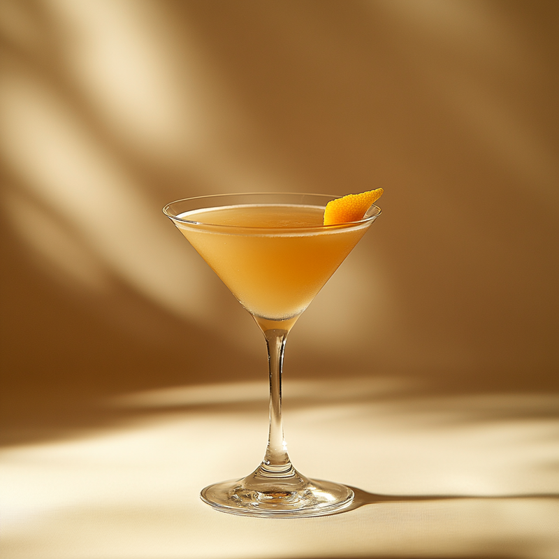 A photo of the Smoky Thistle Martini cocktail containing Ardbeg 10 Year Islay Single Malt Scotch, Noilly Prat Dry Vermouth, St-Germain Elderflower Liqueur, Cynar in a Martini.
