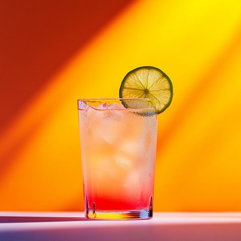 A photo of the Shark's Tooth cocktail containing Planteray 3 Stars White Rum, Freshly squeezed lemon juice, Liber & Co. Real Grenadine, Club soda in a Sling.