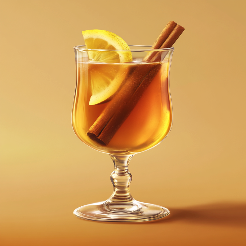 A photo of the Hot Buttered Rum Cocktail cocktail containing Runny honey, Unsalted butter, Flor de Caña 4 Year Old Añejo Oro Rum, Freshly grated nutmeg, Boiling water in a Toddy.