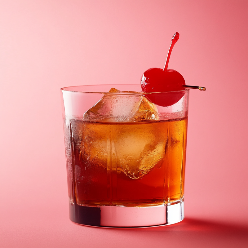 A photo of the Bobby Burns cocktail cocktail containing Compass Box Great King Street Artist's Blend Scotch, Martini & Rossi Rosso Sweet Vermouth, Angostura Orange Bitters, Pernod Absinthe in a Old-Fashioned.