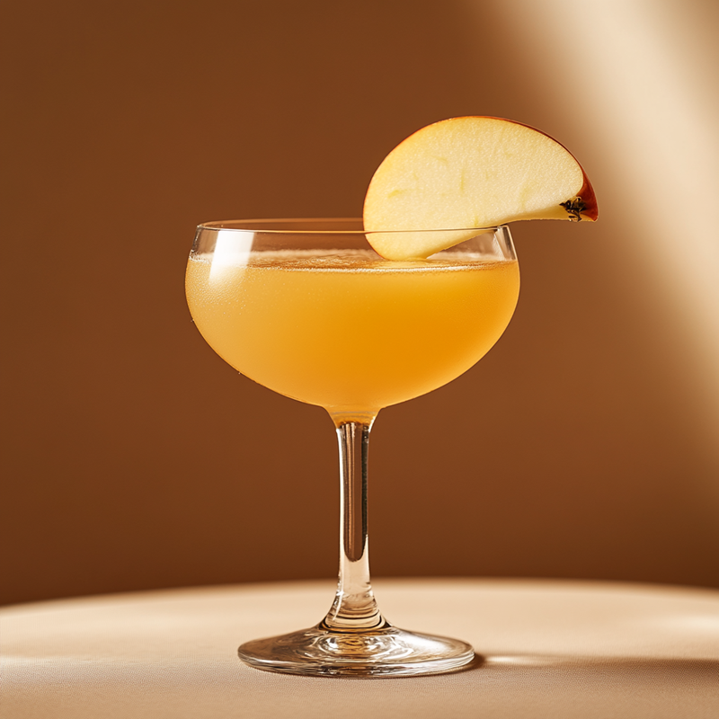 A photo of the Rum Spice Orchard cocktail containing Appleton Estate 8 Year Old Reserve Rum, St. Elizabeth Allspice Dram, Pressed apple juice, Angostura Aromatic Bitters, Salt in a Coupe.