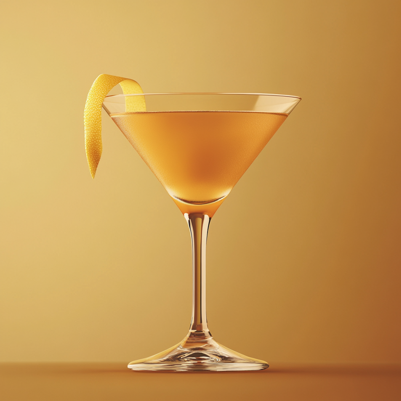 A photo of the Cameron's Kick cocktail containing Compass Box Great King Street Artist's Blend Scotch, Jameson Irish Whiskey, Freshly squeezed lemon juice, Giffard Orgeat Syrup in a Martini.