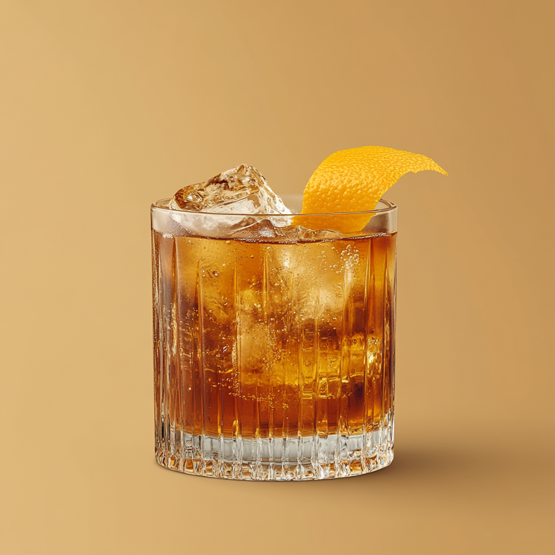 A photo of the Suburban cocktail containing Savage & Cooke Cask Finished Bourbon, Appleton Estate 8 Year Old Reserve Rum, Graham's 10 Year Old Aged Tawny Port, Angostura Aromatic Bitters, Angostura Orange Bitters in a Old-Fashioned.