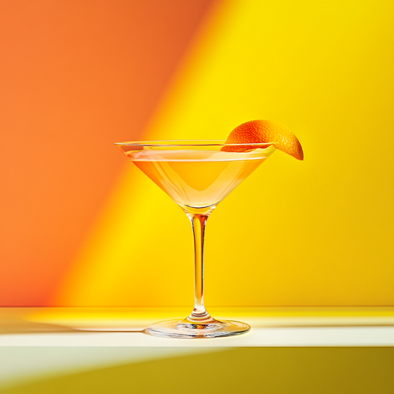 A photo of the Alfonso Martini cocktail containing Beefeater London Dry Gin, Grand Marnier, Noilly Prat Dry Vermouth, Martini & Rossi Rosso Sweet Vermouth, Angostura Aromatic Bitters, Chilled water (reduce if wet ice) in a Martini.