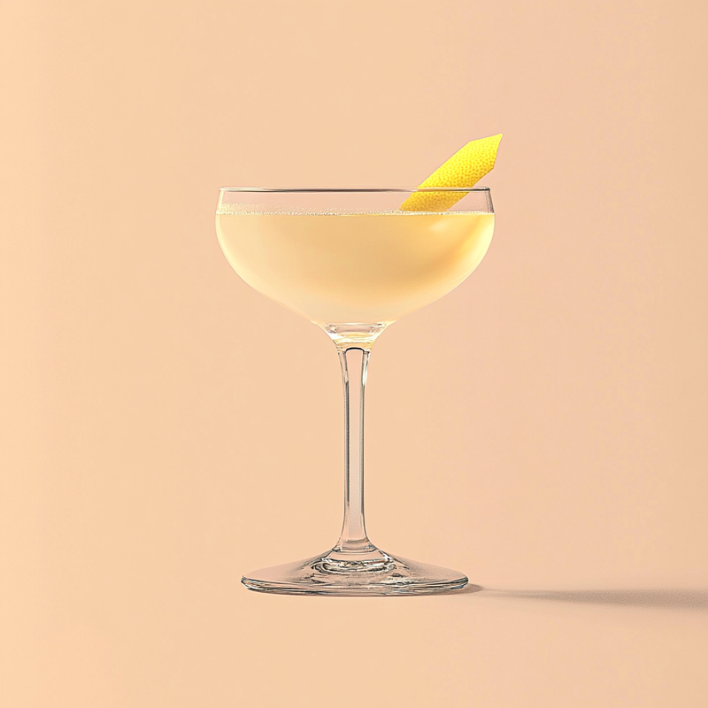 A photo of the French Breeze Martini cocktail containing Beefeater London Dry Gin, Lillet Blanc Aperitif, Baldoria Verdant Vermouth, Angostura Orange Bitters in a Coupe.